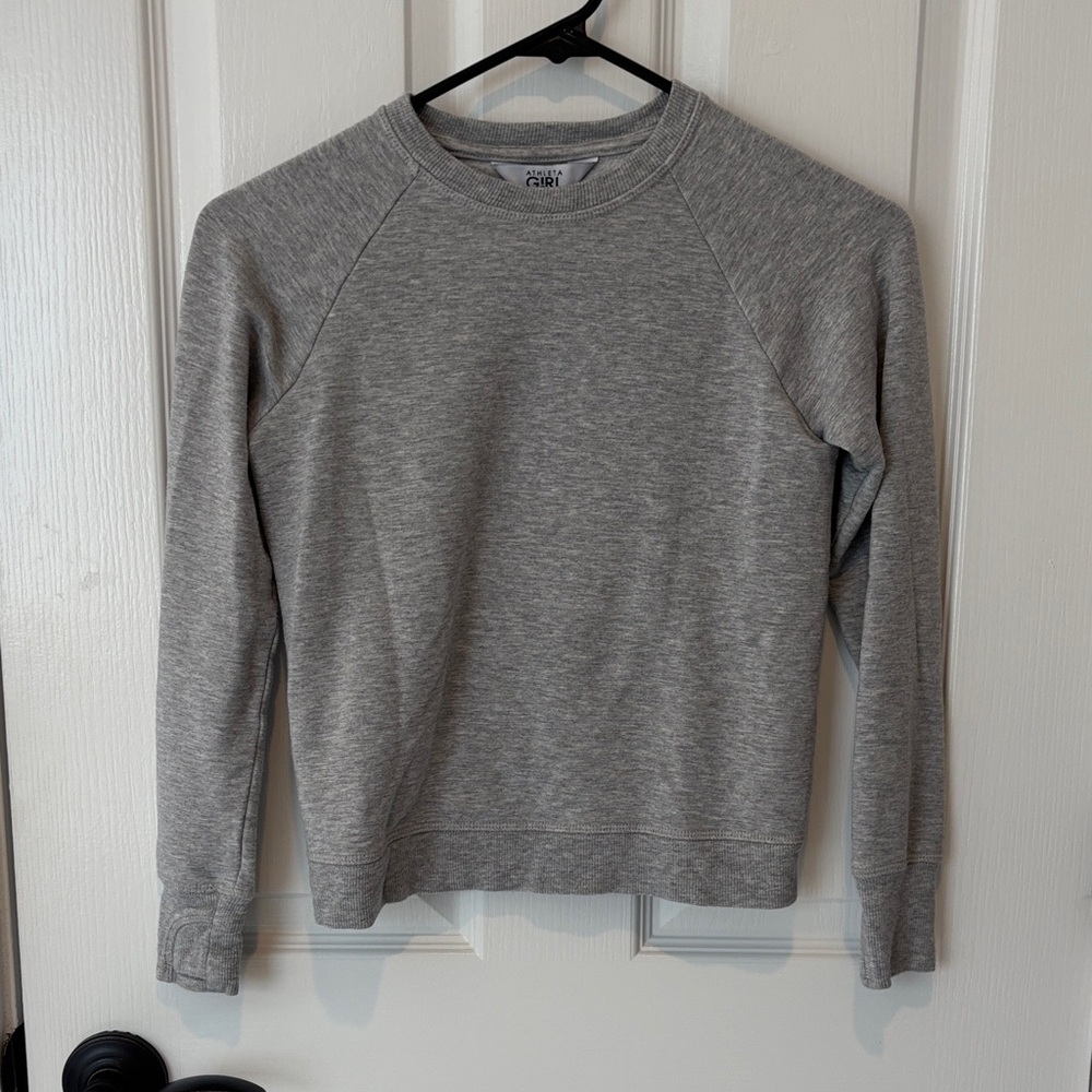 Athleta Heather Gray Women's Crew Neck Sweater